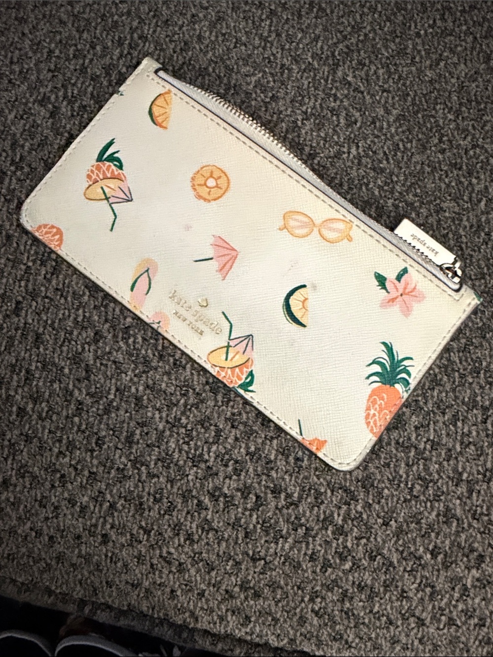 Kate Spade New York Tropical Print Slim Card Holder wristlet